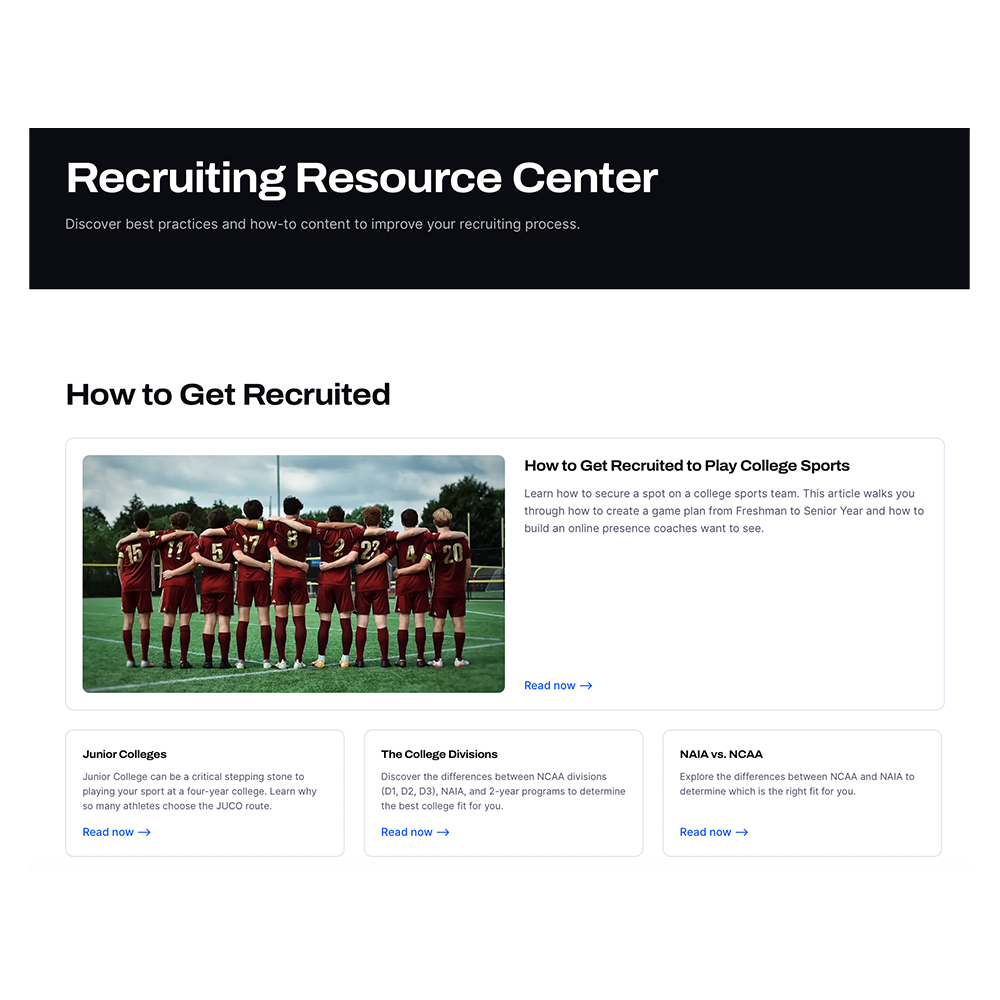 SportsRecruits Recruiting Resource Center